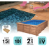 Piscine Bois Luxe Rectangulaire avec Escalier d'angle 620x420x145cm Pierre de Bali