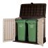 Coffre de jardin - Multifonctions - 1200L - BEIGE - Toit plat 