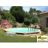 Piscine bois Ronde UBBINK OCEA 580x130 cm Liner Sable