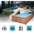 Piscine bois Rectangulaire UBBINK LINEA 650x350x140cm