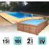 Piscine bois UBBINK LINEA 800x500x140cm