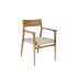 Fauteuil de jardin CALVI en Teck et cordage Beige