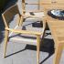 Fauteuil de jardin CALVI en Teck et cordage Beige