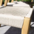 Chaise de jardin CALVI en Teck et cordage Beige 