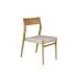 Ensemble Table 6/8 places avec 8 chaises CALVI en Teck et cordage Beige