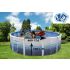 Piscine Ronde TRENCADIS Acier Décoration Mosaïque 460 x 120 cm