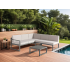 Salon de jardin Gris 5 places en Aluminium RELAX 192x192x66cm