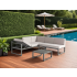 Salon de jardin Gris 5 places en Aluminium RELAX 192x192x66cm