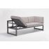 Salon de jardin Gris 5 places en Aluminium RELAX 192x192x66cm