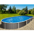 Piscine Acier Ovale Azuro aspect Osier ⌀550x370x120cm 