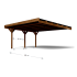 Carport Double Adossable Bois Autoclavé VICTOR 30.6m2