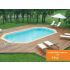 Piscine bois UBBINK TONGA 610x400x120cm Liner Sable 