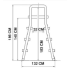 Echelle De Piscine Hors-Sol 2x4 marches avec plateforme 140 cm 