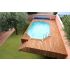 Piscine bois Allongée UBBINK OLYMPIA 500x350x130cm Liner Bleu