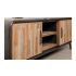 Meuble TV en teck recyclé 2 portes et 2 niches Fusion 150x40x53cm