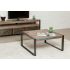 Table basse plateau en teck recyclé LOFT 82x80x40cm