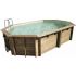 Piscine bois Allongée UBBINK 640x400x130cm Liner Beige 