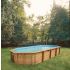 Piscine bois Allongée UBBINK OCEA 860x470x130cm Liner Gris