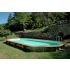 Piscine bois Allongée UBBINK SUPER TONGA 820x470x130cm Liner Sable