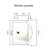 Projecteur liner led gris anthracite niche courte VITALIA COMFORT 