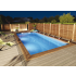 Piscine bois MAEVA Rectangulaire avec Escalier droit 700x400x150cm