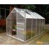 Serre de Jardin Alu et Polycarbonate 6,03 m2 avec Base et Fenêtre de toit