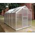 Serre de Jardin Alu et Polycarbonate 6,03 m2 avec Base et Fenêtre de toit