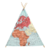 Tipi carte du monde multicolore