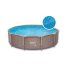 Piscine Tubulaire Ronde aspect Osier ⌀488x122cm