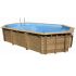 Piscine bois UBBINK SASHA 490x355x130cm Liner Bleu 